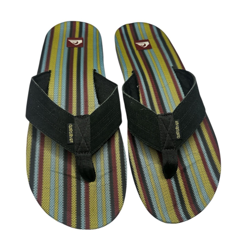 Quiksilver Multicolor Striped Flip-Flops